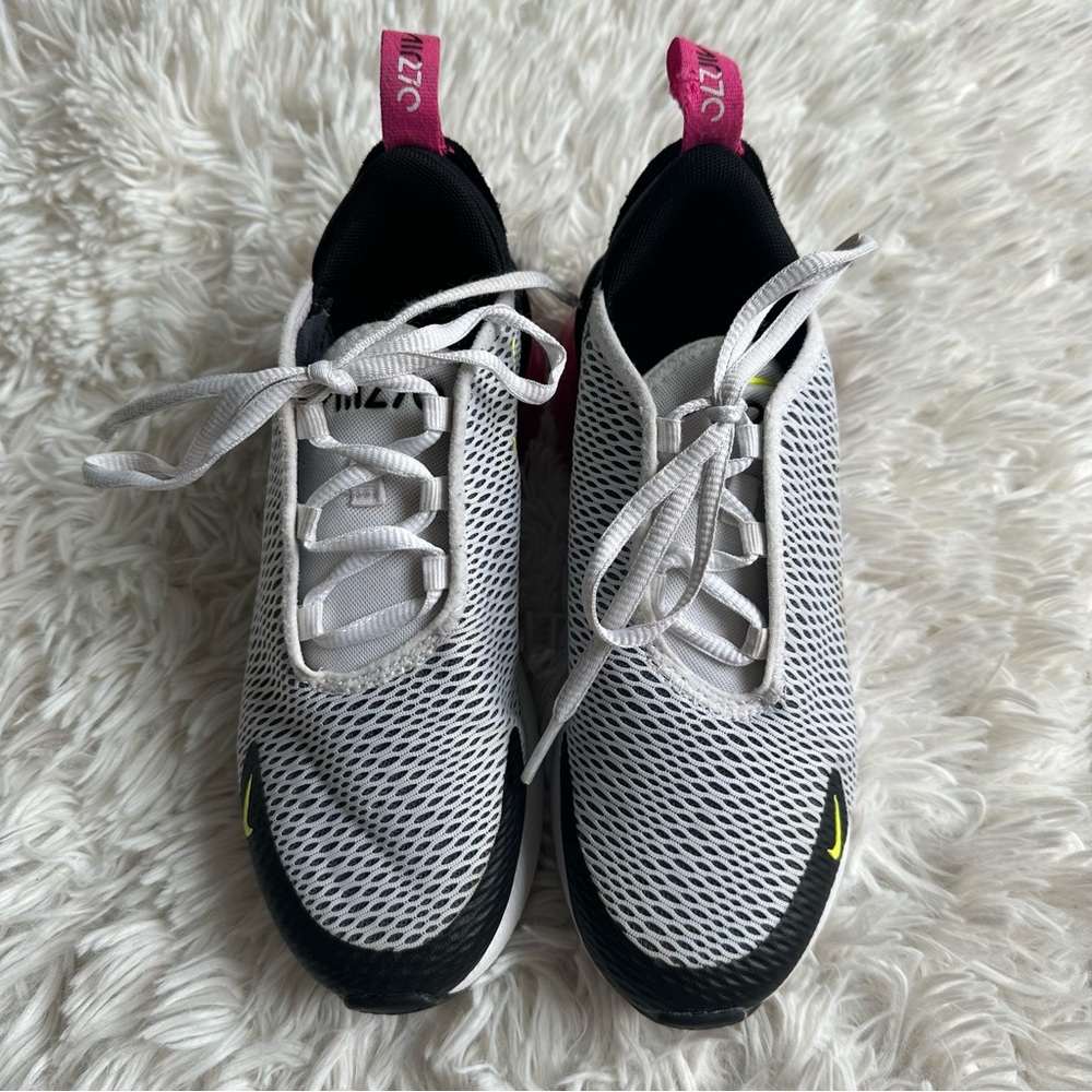 Nike Kids Sneakers White and Black with Pink Accents